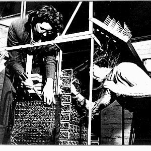 Kathleen Booth and Xenia Sweeting working on ARC